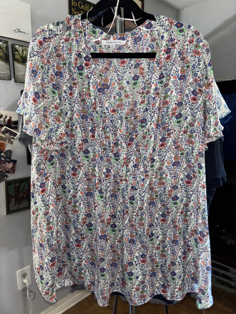 Rose+Olive Bohemian Floral Blouse